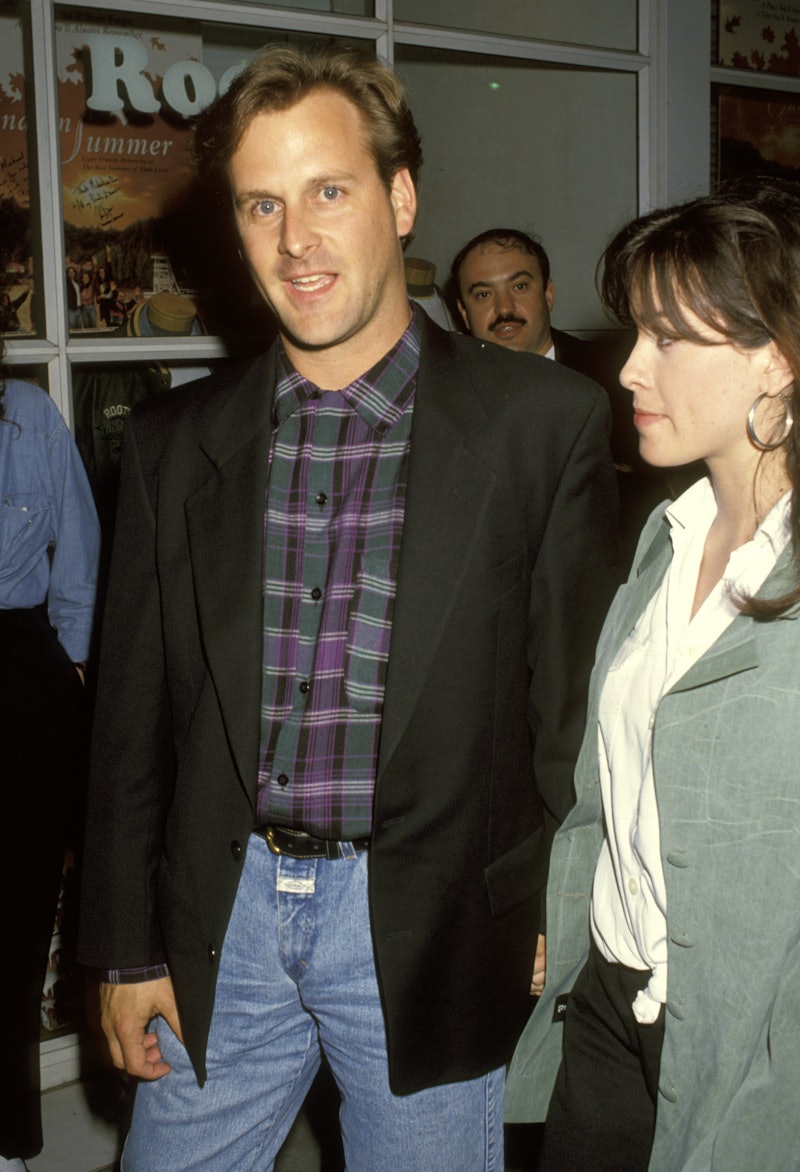 Dave Coulier and Alanis Morissette during "Indian Summer" Cast and Crew Parking Lot Barbecue at Root...