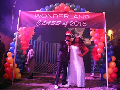 Hosts Myke Wright and Lizzo attend MTV's "Wonderland" LIVE Show on November 17, 2016 in Los Angeles,...
