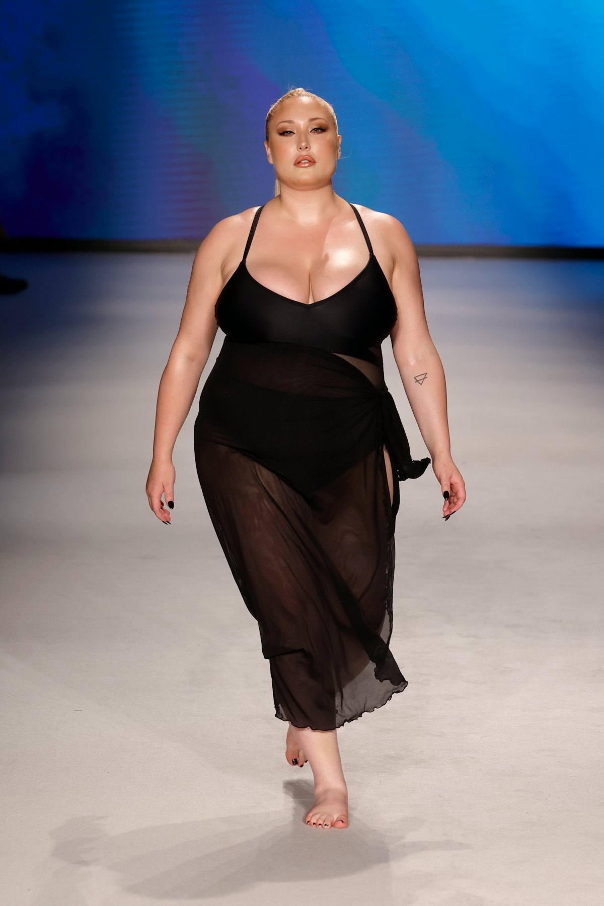 Hayley Hasselhoff walks the runway for Cupshe x Tabria Majors Fashion Show during Paraiso Miami Beac...