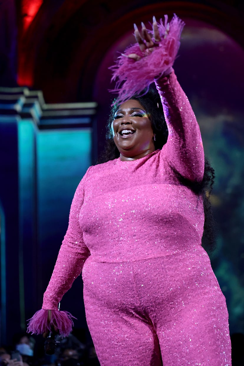 Lizzo at her 'Special' album release performance in NYC on July 15.