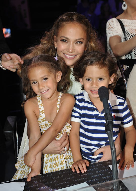 Jennifer Lopez and her fraternal twins Emme Maribel and Max David, now 14.