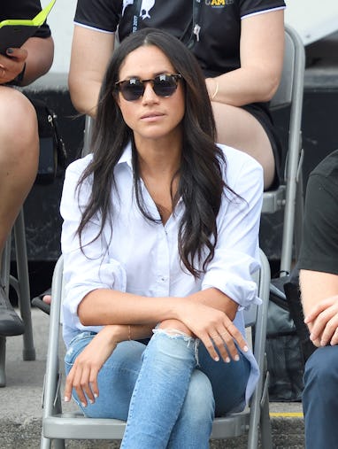 TORONTO, ON - SEPTEMBER 25: Meghan Markle attends the Wheelchair Tennis on day 3 of the Invictus Ga...