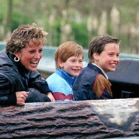 Picture From File:Diana Princess Of Wales, Prince William & Prince Harry Visit The 'Thorpe Park' Amu...