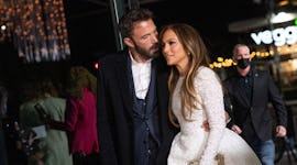 Jennifer Lopez wore two wedding dresses for her Las Vegas wedding to Ben Affleck including an Alexan...