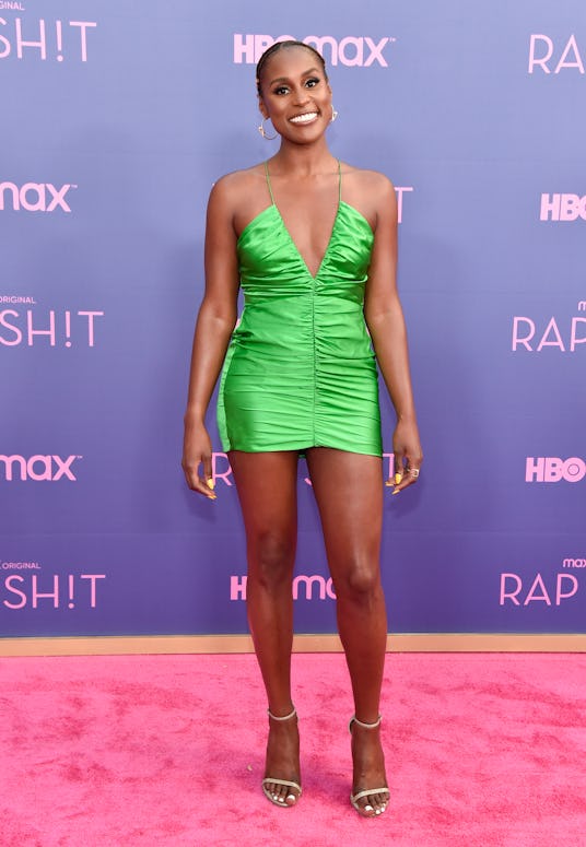 Issa Rae attends the HBO Max original comedy series "RAP SH!T" red carpet premiere at Hammer Museum 
