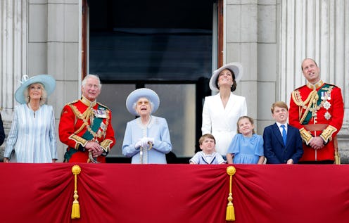 The royal family at Buckingham Palace. 