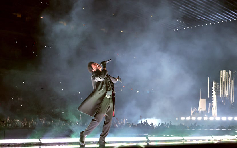 EAST RUTHERFORD, NEW JERSEY - JULY 16: The Weeknd performs at the "After Hours Til Dawn" Tour at Met...