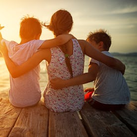 Siblings enjoying summer and not doing homework