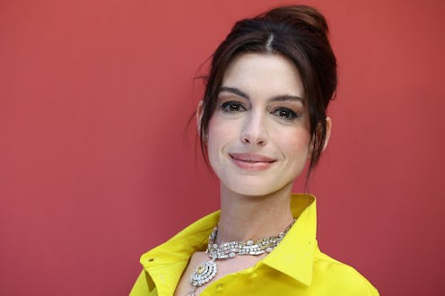 PARIS, FRANCE - JUNE 06: Anne Hathaway attends the BVLGARI EDEN THE GARDEN OF WONDERS on June 06, 20...
