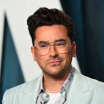 Canadian actor Dan Levy attends the 2022 Vanity Fair Oscar Party following the 94th Oscars at the Th...
