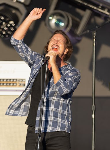 Eddie Vedder of Pearl Jam performs on stage during the British Summer Time festival at Hyde Park in ...
