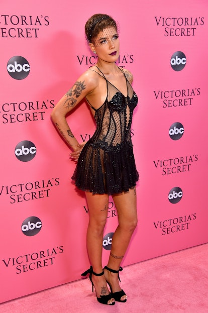 Halsey attends the Victoria's Secret Fashion Show at Pier 94 on November 8, 2018 