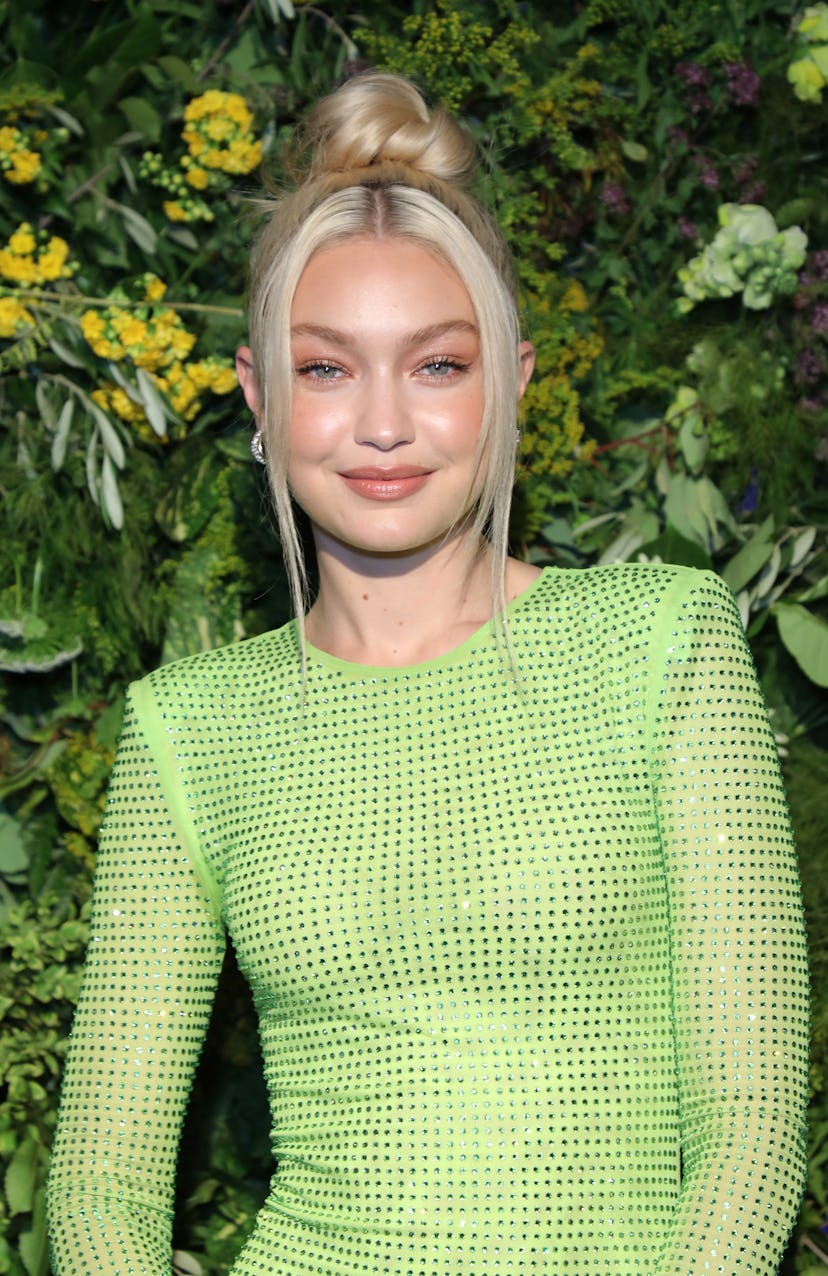 LONDON, ENGLAND - JULY 20: Gigi Hadid attends the British Vogue X Self-Portrait Summer Party at Chil...
