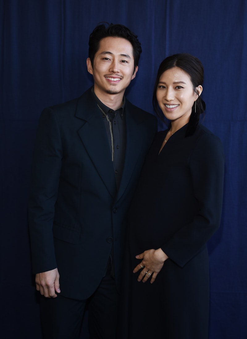 SANTA MONICA, CALIFORNIA - FEBRUARY 23: Actor Steven Yeun (L) and Joana Pak attend the 2019 Film Ind...