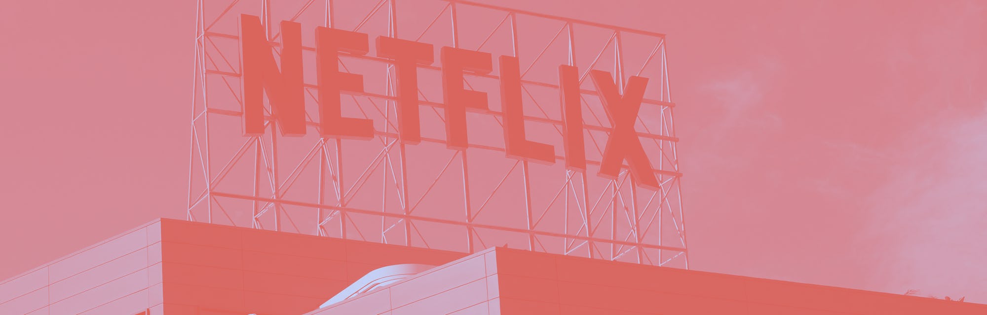 The Netflix logo is seen on top of their office building in Hollywood, California, March 2, 2022. (P...