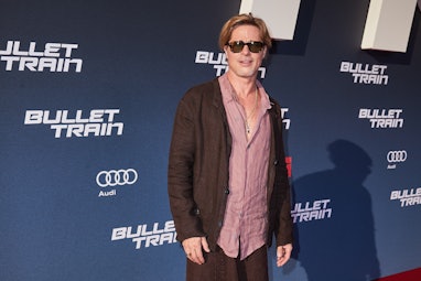 BERLIN, GERMANY - JULY 19: Brad Pitt attends the "Bullet Train" Red Carpet Screening at Zoopalast on...