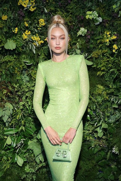 LONDON, ENGLAND - JULY 20: Gigi Hadid attends the British Vogue X Self-Portrait Summer Party at Chil...