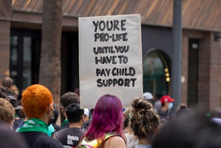 SANTA MONICA, CA - JULY 16: Protesters march to a Planned Parenthood office, which was targeted by P...