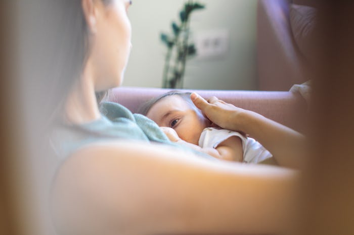 A pregnant mom is saying "no" to her husband's breastfeeding rule.