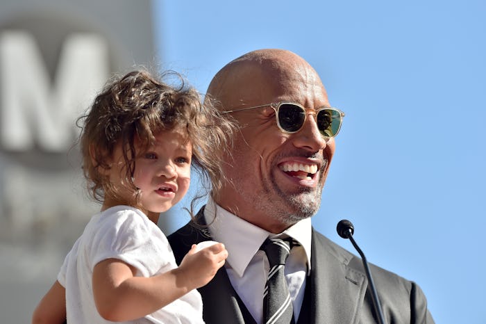 Actor Dwayne Johnson and his daughter Jasmine Johnson.