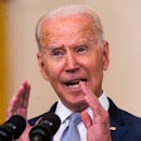 WASHINGTON, DC  August 12, 2021:

US President Joe Biden deliver remarks on prescription drug prices...