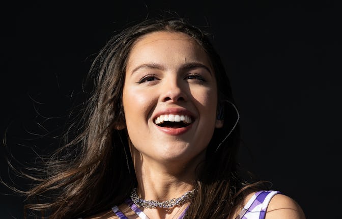 GLASTONBURY, ENGLAND - JUNE 25: Olivia Rodrigo performs on The Other Stage during day four of Glasto...