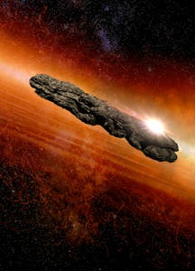 Oumuamua asteroid, illustration