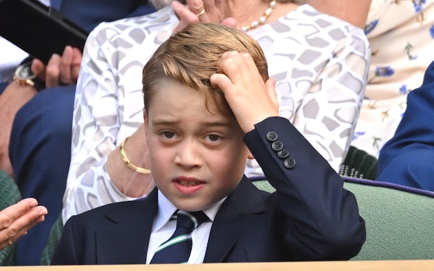 Prince George looked sweaty at Wimbledon.