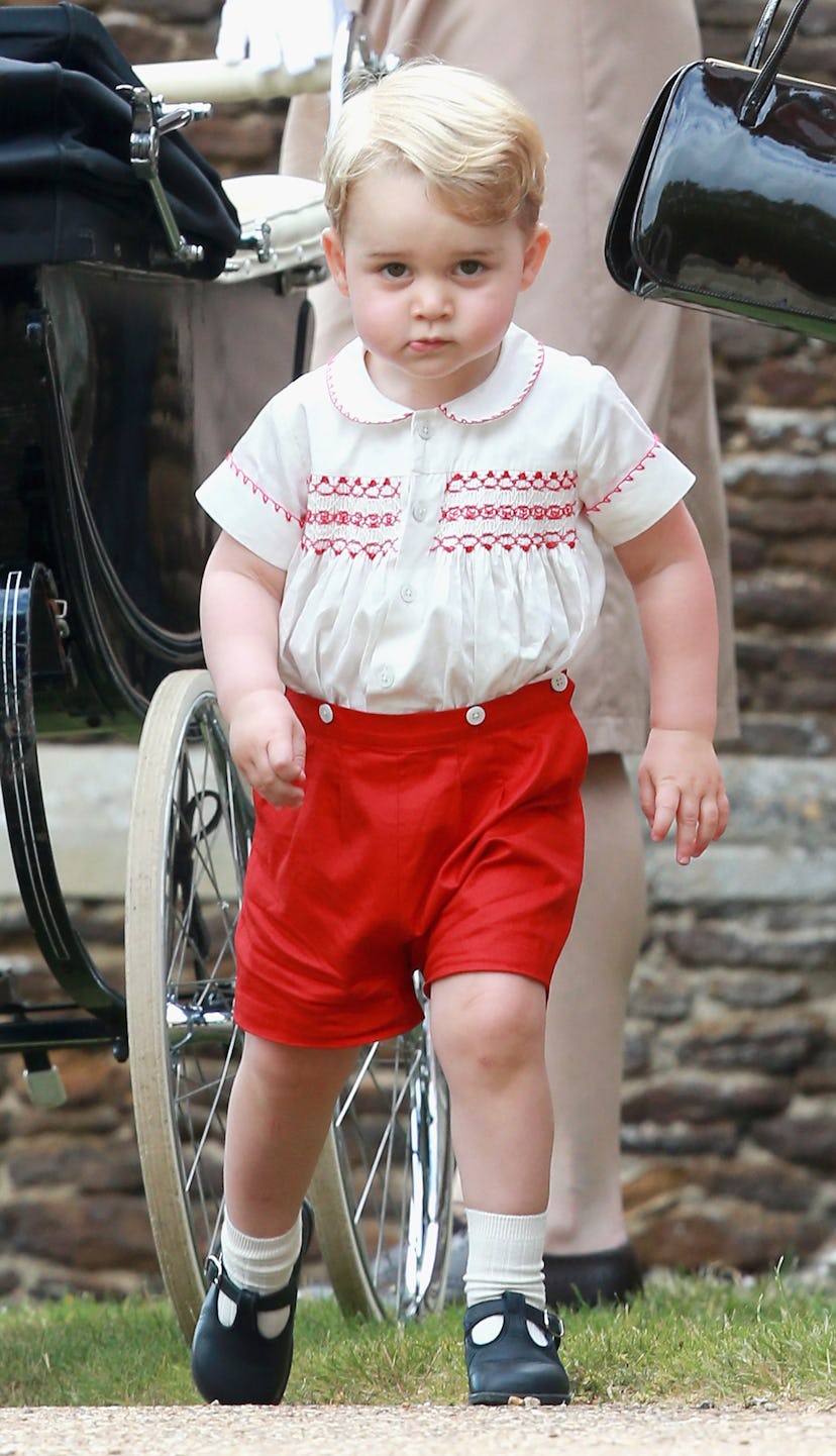 Prince George didn't look happy to share his best friend.