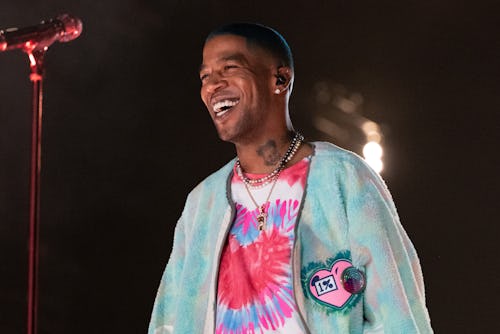 SAN BERNARDINO, CALIFORNIA - DECEMBER 10: Rapper Kid Cudi performs onstage during Day 1 of Rolling L...