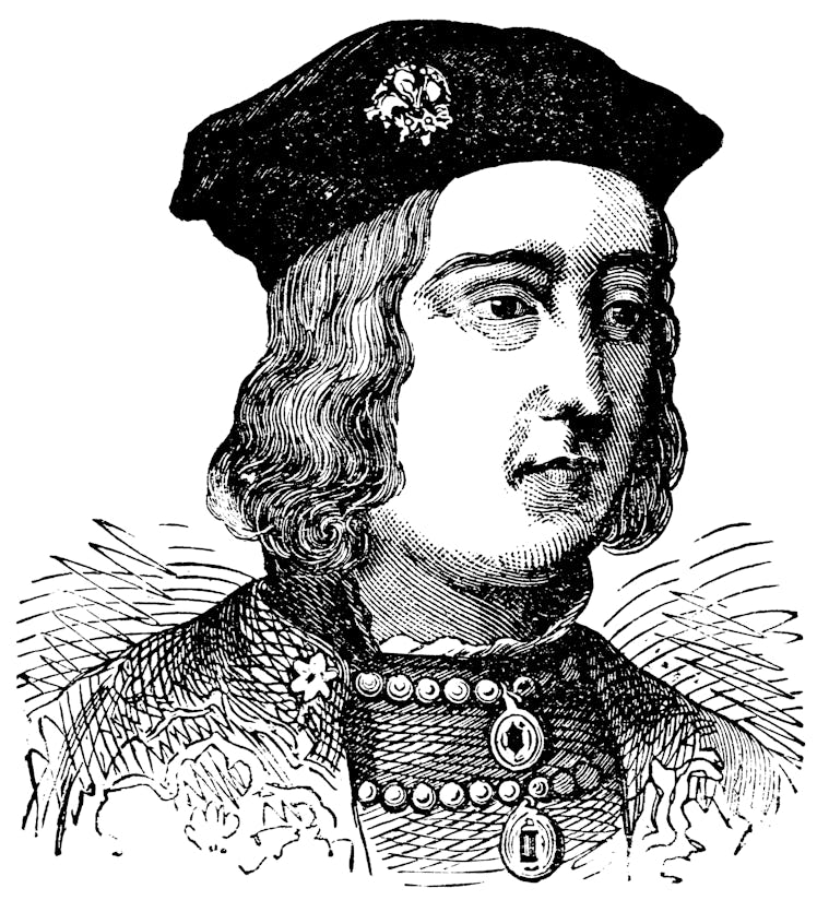 Engraving from 1896 featuring Edward IV who was the King of England from 1461 until 1470.