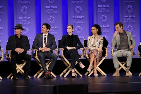 HOLLYWOOD, CA - MARCH 25:  (L-R)  Ed Harris, James Marsden, Evan Rachel Wood, thandie Newton, Jimmi ...