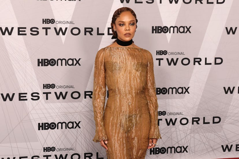 NEW YORK, NEW YORK - JUNE 21: Tessa Thompson attends the premiere of HBO's "Westworld" Season 4 at A...