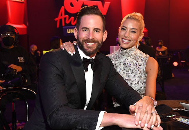 The El Moussas are having a baby boy! Here, Tarek El Moussa and Heather Rae Young attend the 2021 MT...