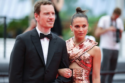 CANNES, FRANCE - MAY 22: Michael Fassbender and Alicia Vikander of “Irma Vep” walks the red carpet f...