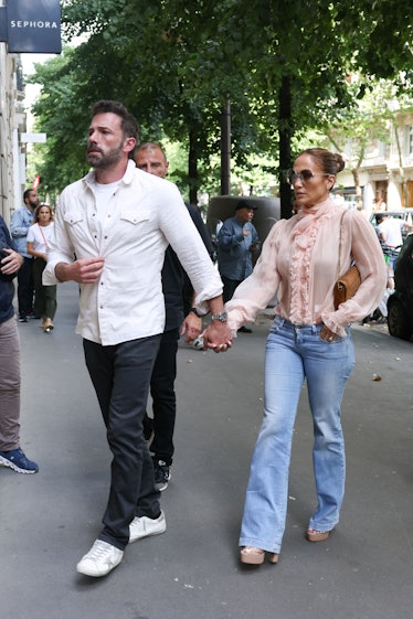Jennifer Lopez and Ben Affleck are seen at a Sephora store