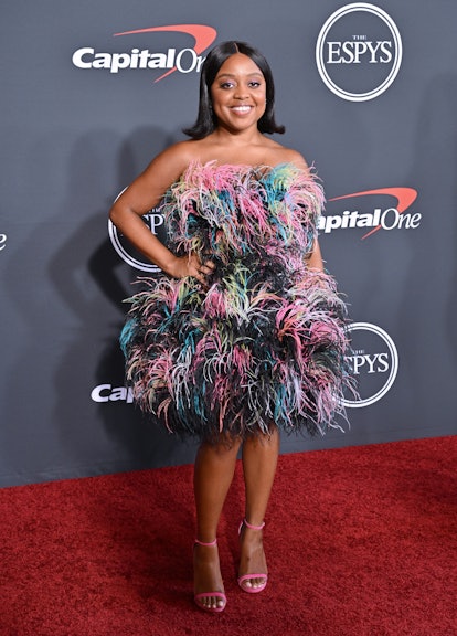 HOLLYWOOD, CALIFORNIA - JULY 20: Quinta Brunson attends the 2022 ESPYs at Dolby Theatre on July 20, ...