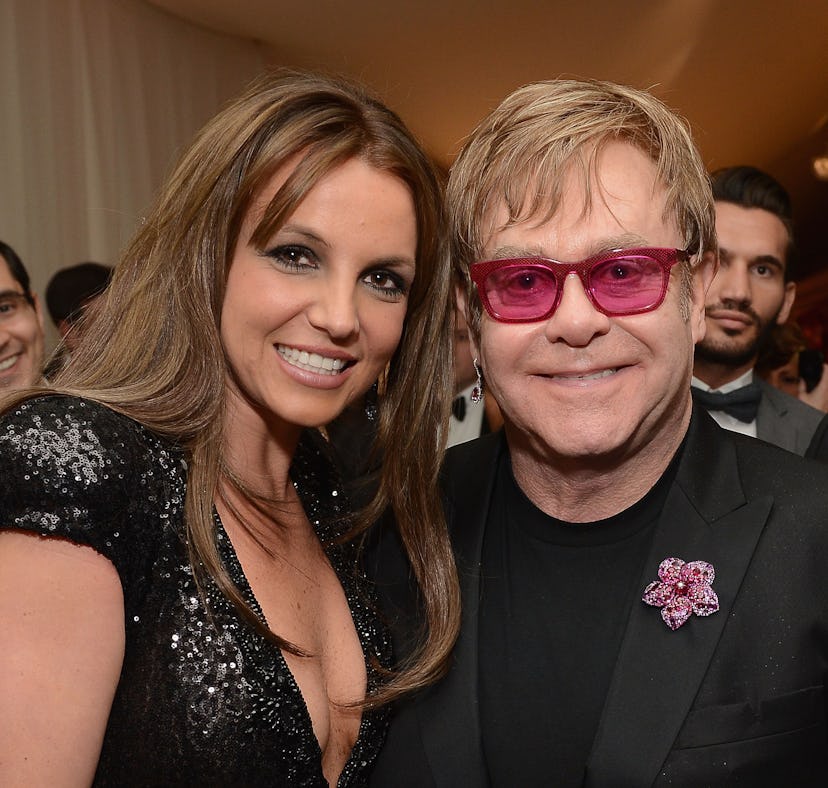 According to 'Page Six' and 'People,' Elton John and Britney Spears are reportedly reworking a versi...