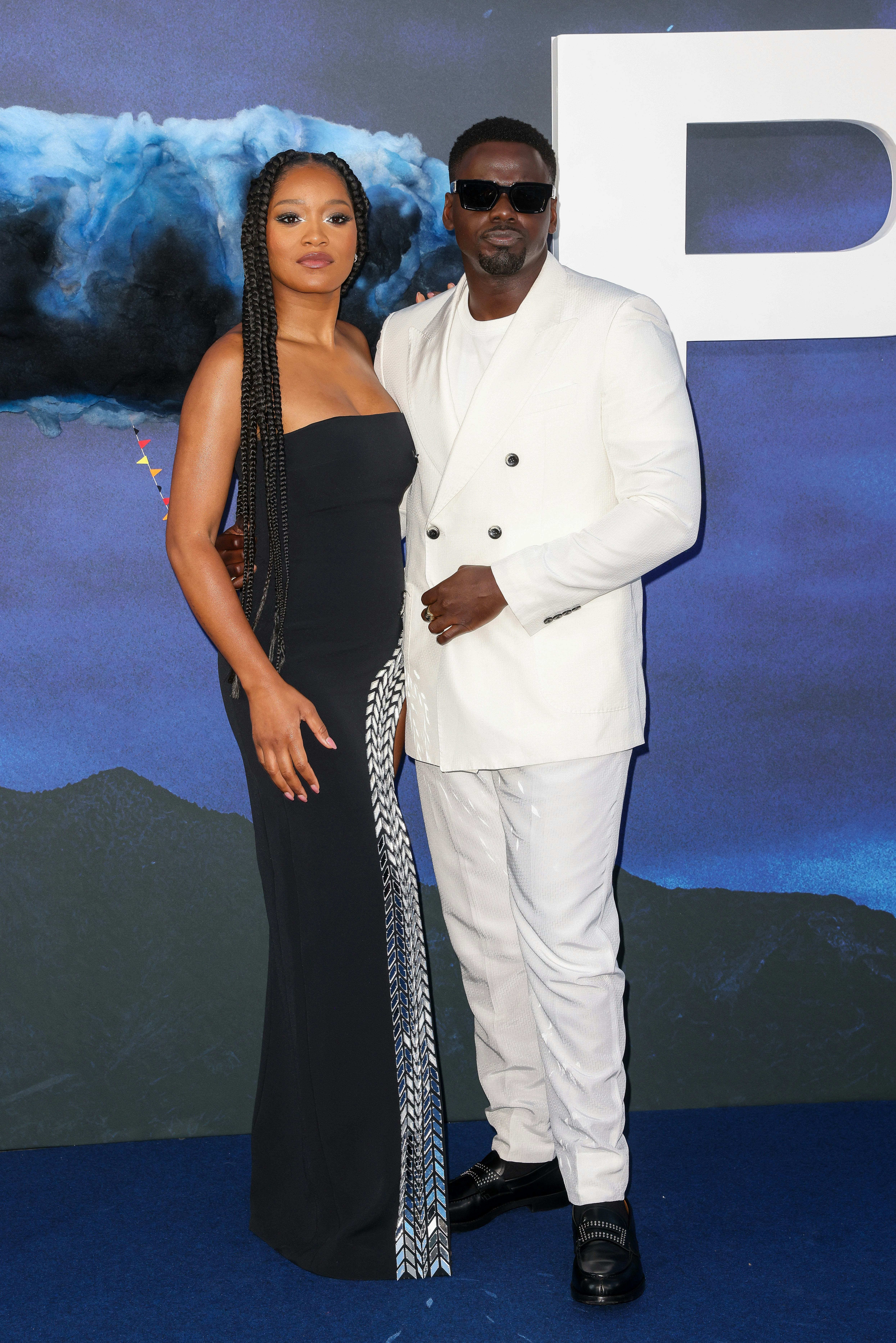 BERLIN, GERMANY - JULY 26: Keke Palmer and Daniel Kaluuya attend the "Nope" Premiere at Zoopalast on...