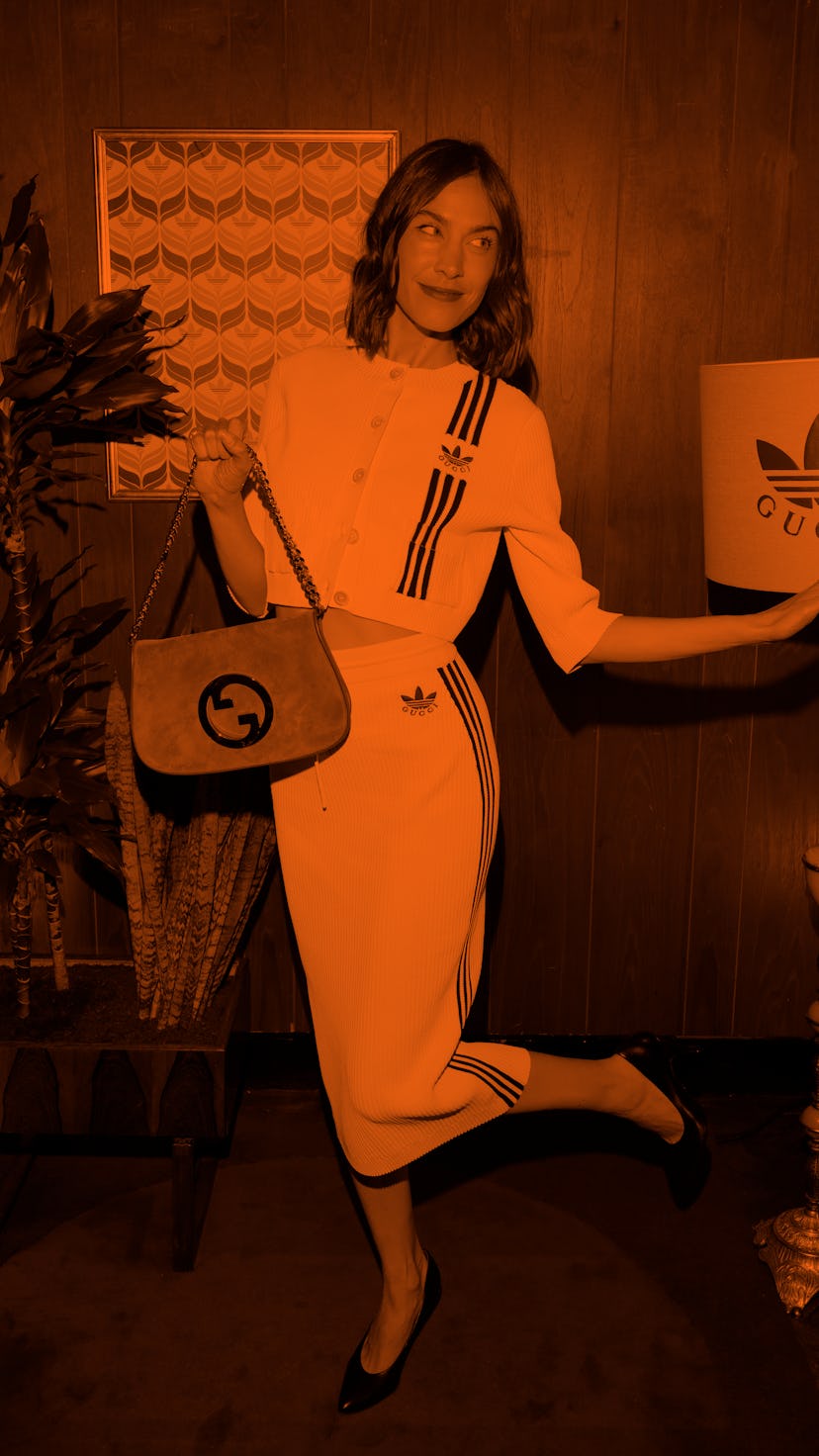 LONDON, ENGLAND - JUNE 08: Alexa Chung attends the adidas x Gucci House of Originals Sports Club to ...