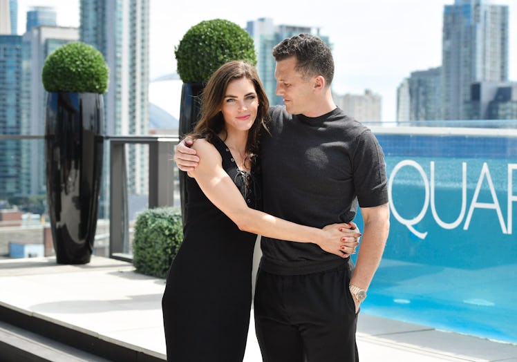 MISSISSAUGA, ON - AUGUST 17:  Model Hilary Rhoda and former NHL player Sean Avery attend the Square ...