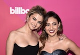 Selena Gomez and actress Francia Raisa played the "He's a 10" game. Photo by Amanda Edwards/WireImag...