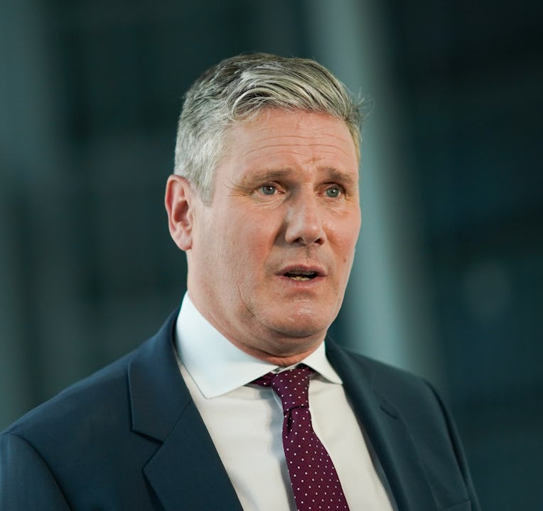GATESHEAD, ENGLAND - JULY 11: Labour leader Keir Starmer speaks to the media after he delivers a spe...