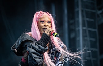 TONSBERG, NORWAY - JULY 13: Rico Nasty performs on stage at the Slottsfjell festival on July 13, 202...