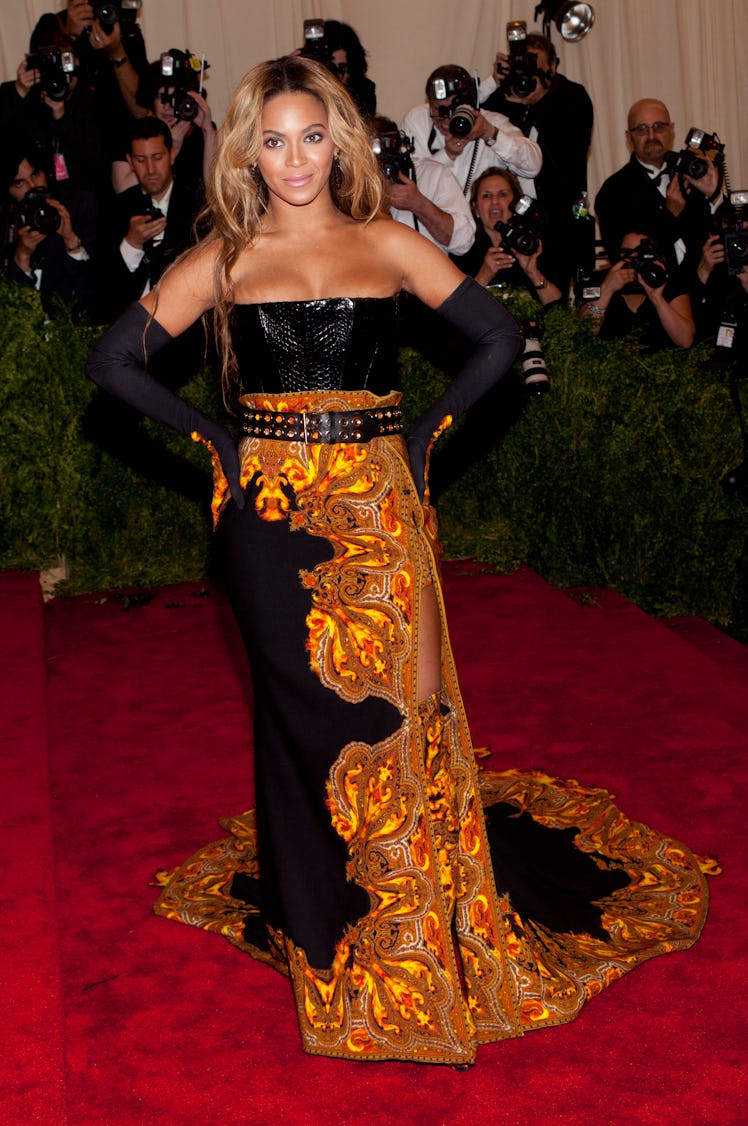 Beyonce Knowles attends the Costume Institute Gala for the 'PUNK: Chaos to Couture' exhibition at th...