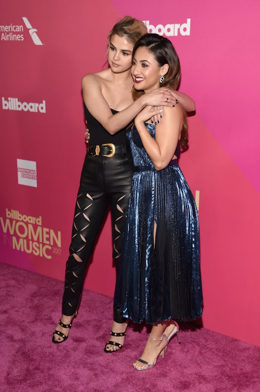 Honoree Selena Gomez (L) and Francia Raisa attend Billboard Women In Music 2017 at The Ray Dolby Bal...
