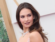 HOLLYWOOD, CALIFORNIA - MARCH 27: Lily James attends the 94th Annual Academy Awards at Hollywood and...