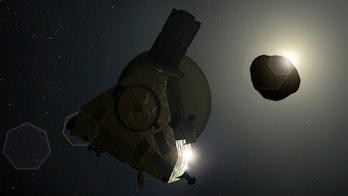 2014 MU69'u geçen Yeni Ufuklar sondası, illüstrasyon.  2015 yılında, NASA'nın Yeni Ufuklar sondası ünlü bir şekilde...
