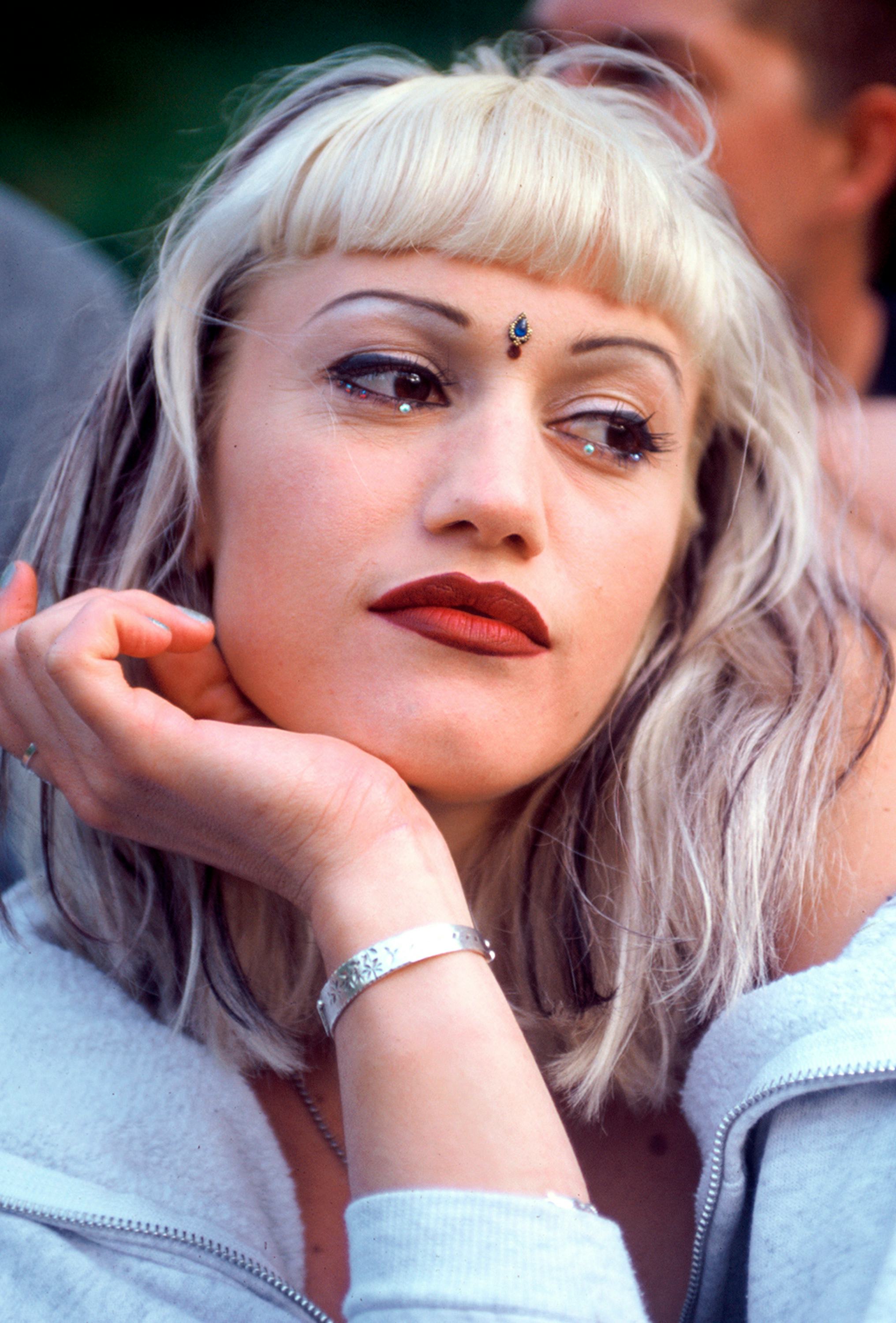 MOUNTAIN VIEW, CA - JUNE 14: Gwen Stefani of No Doubt backstage Live 105's BFD 1996 at Shoreline Amp...