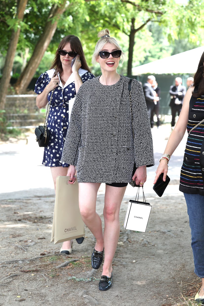 PARIS, FRANCE - JULY 05: Lucy Boynton attends the Chanel Couture Fall Winter 2022 2023 show as part ...